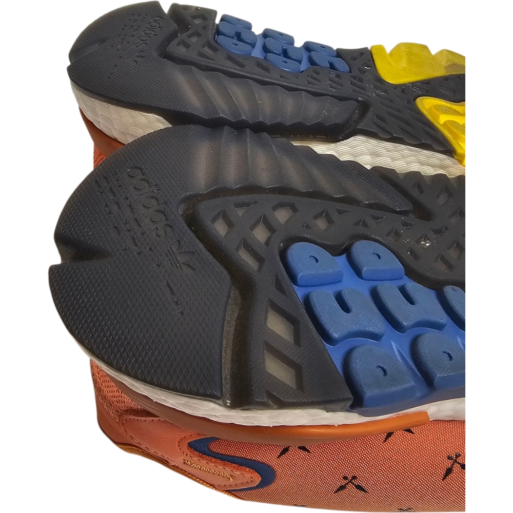 Adidas X Ninja Orange Blue Nite Jogger Time In Mesh Leather Sneakers Size 6.5 - Picture 11 of 12